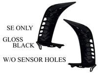 2025 Toyota Camry SE Left Right Front Bumper Side Molding Trim W/o Sensor Hole Gloss Black Set