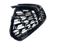 2020-2025 Toyota Highlander Front Bumper Upper Grille W Cam Option Gloss Black - Bumper & Body Parts
