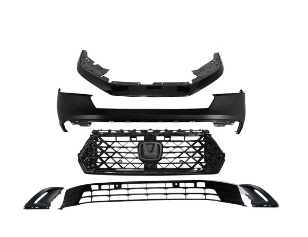 2023 2024 2025 Honda Accord EX EX-L LX Front Bumper Upper Lower Cover Grille W Air Duct 6pcs Set