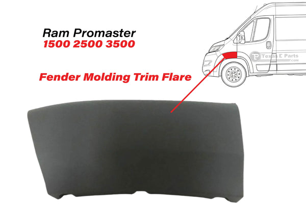 2014 2015 2016 2017 2018 Ram ProMaster 1500 2500 3500 Front Fender Molding Trim Flare Left Driver Side