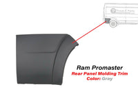 2014-2018 Ram Promaster 1500 2500 3500 Rear Right Passenger Side Panel Molding Trim Gray - Bumper & Body Parts