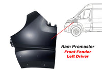 2014-2022 Ram Promaster Front Fender Panel Left Driver Side - Bumper & Body Parts