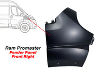 2014-2022 Ram Promaster Front Fender Panel Right Passenger Side - Bumper & Body Parts