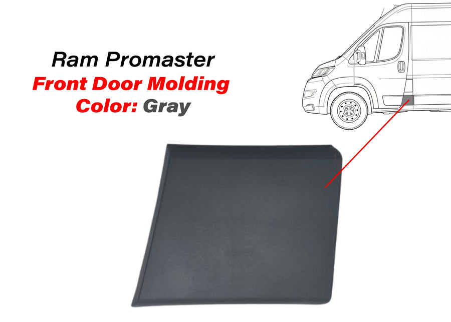 2014 2015 2016 2017 2018 Ram Promaster 1500 2500 3500 Left Front Door Body Side Trim Molding Driver