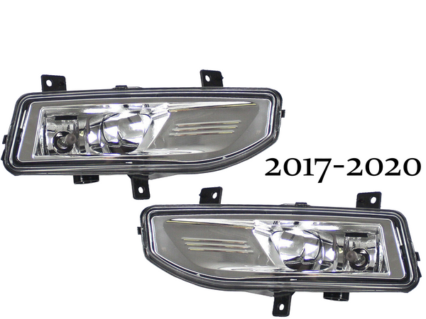 2017 2018 2019 2020 Nissan Rogue Front Bumper Fog Light Lamp Left Driver & Right Passenger Set