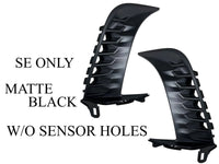 2025 Toyota Camry SE Left Right Front Bumper Side Molding Trim W/o Sensor Hole Matte Black Set
