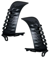 2025 Toyota Camry SE Front Bumper Cover Without Sensor Holes With Upper Lower Grille Side Molding Trim Brackets Matte Black Set - Bumper & Body Parts
