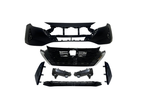 2024 2025 Nissan Sentra S SR SV Front Bumper Upper Lower Grille Fog Light Cover Side Retainer Brackets Set (Copy)