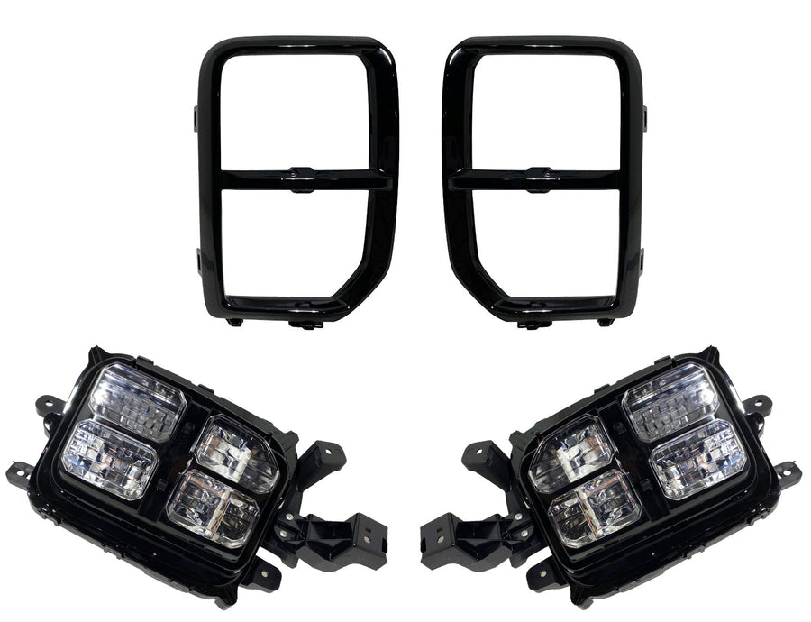 2020 2021 2022 2023 2024 2025 Mitsubishi Outlander Sport Front Bumper Turn Signal Fog Light Lamp With Cover Left Driver & Right Passenger Set