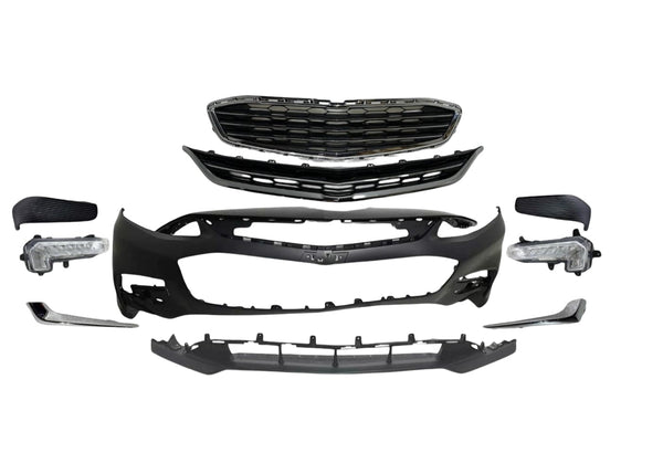 2016 2017 2018 Chevrolet Malibu Front Bumper Complete W Molding Trim 10pcs Set