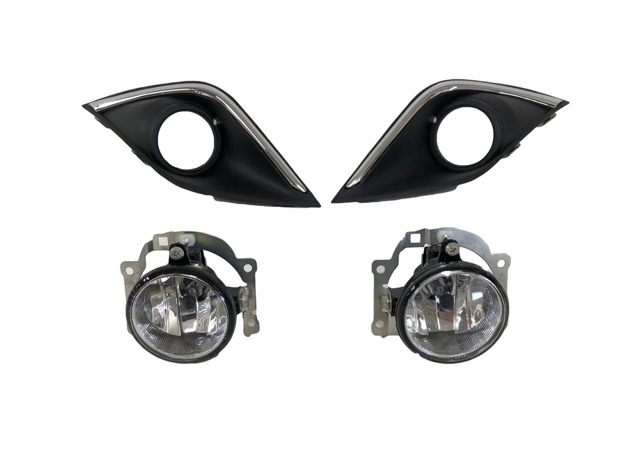 2016 2017 2018 2019 2020 Mitsubishi Outlander Bumper Fog Light with Bezel Cover Left Right Set Pair