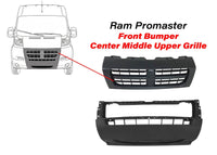 2014 2015 2016 2017 2018 Ram ProMaster 1500 2500 3500 Front Bumper Center Middle Cover With Upper Grille