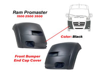 2019 2020 2021 2022 Ram Promaster 1500 2500 3500 Left Right Front Bumper Side End Cap Cover Black Driver & Passenger Set
