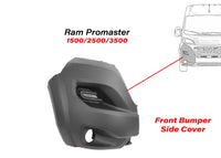 2023 2024 2025 2026 Ram Promaster 1500 2500 3500 Right Front Bumper Side Cover Passenger