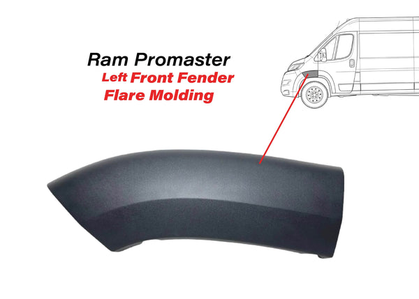 2023 2024 2025 2026 Ram Promaster 1500 2500 3500 Left Front Fender Flare Molding Trim Driver Side