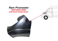 2023-2026 Ram Promaster 1500 2500 3500 Left Front Fender Panel Driver Side - Bumper & Body Parts