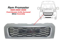 2019-2022 Ram Promaster Grille Front Bumper Silver Grille Surround Assembly - Bumper & Body Parts
