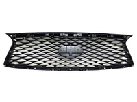 2018 2019 2020 2021 2022 2023 2024 Infiniti Q50 Front Bumper Upper Grille With Fog Light Covers Gloss Black - Bumper & Body Parts