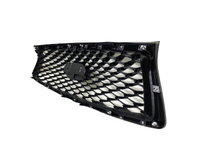 2018 2019 2020 2021 2022 2023 2024 Infiniti Q50 Front Bumper Upper Grille With Fog Light Covers Gloss Black - Bumper & Body Parts