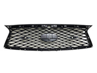 2018-2024 Infiniti Q50 Grille Front Bumper Upper Grille With Sensor Holes With Camera Option Black Gloss - Bumper & Body Parts
