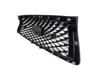 2018 2019 2020 2021 2022 2023 2024 Infiniti Q50 Front Bumper Upper Grille With Sensor Holes & Camera Option Gloss Black - Bumper & Body Parts