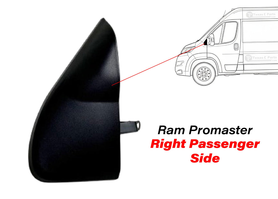 2014 2015 2016 2017 2018 2019 2020 2021 2022 2023 2024 2025 Ram Promaster 1500 2500 3500 Left Driver Front Door Side Rear View Mirror Bezel Cap Cover