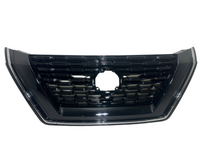 2021 2022 2023 Nissan Rogue Front Bumper Upper Grille With Camera Option Gloss Black