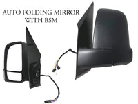 2019-2023 Mercedes-Benz Freightliner Sprinter 1500 2500 3500 Side Rear View Mirror Short Arm Power Heated Signal Auto Folding With BSM Left Driver