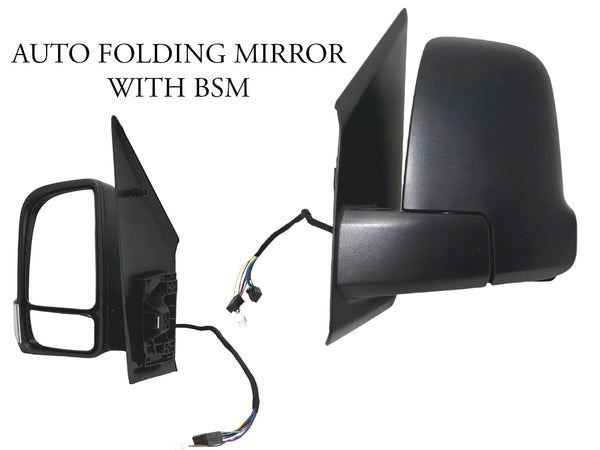 2019-2023 Mercedes-Benz Freightliner Sprinter 1500 2500 3500 Side Rear View Mirror Short Arm Power Heated Signal Auto Folding With BSM Left Driver