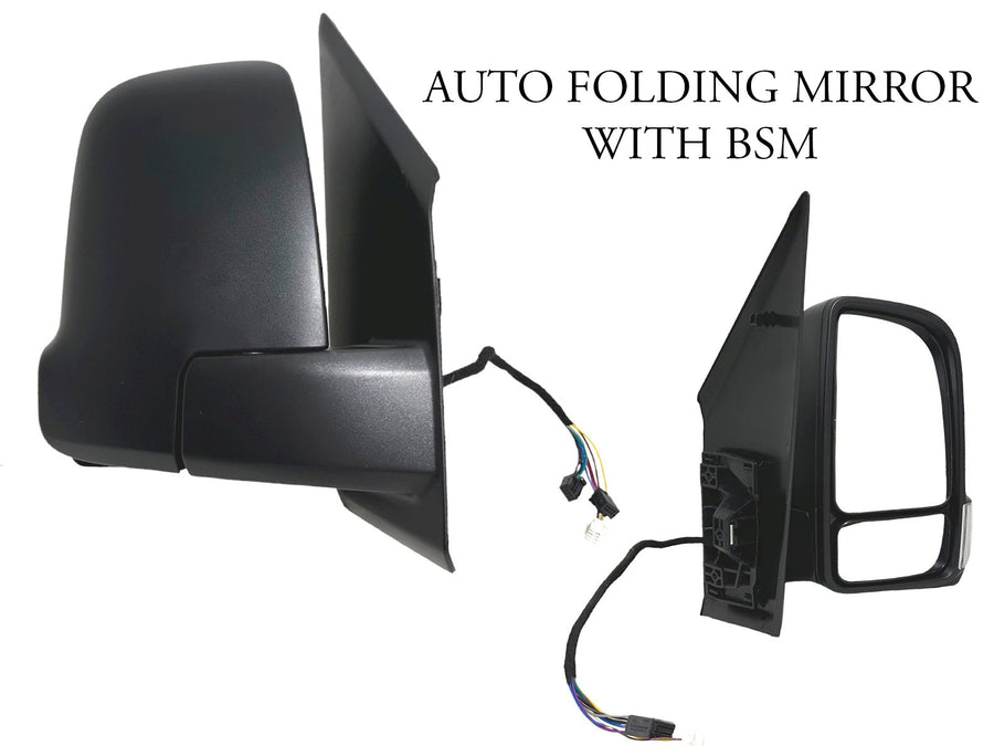 2019-2023 Mercedes-Benz Freightliner Sprinter 1500 2500 3500 Side Rear View Mirror Short Arm Power Heated Signal Auto Folding With BSM Right