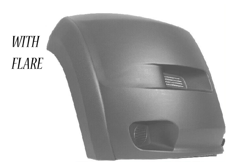 2014 2015 2016 2017 2018 Ram Promaster 1500 2500 3500 Front Bumper Right Passenger Side End Cap Cover With Flare Gray