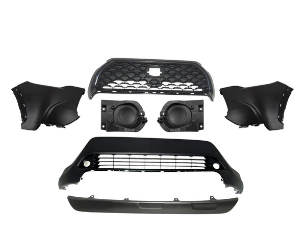 2022 2023 2024 2025 2026 Toyota Corolla Cross Front Bumper Grille Gloss Black Lower Grille Valance Gray 7pcs Set