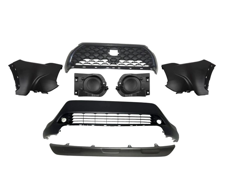 2022 2023 2024 2025 2026 Toyota Corolla Cross Front Bumper Grille Gloss Black Lower Grille Valance Gray 7pcs Set