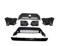 2022 2023 2024 2025 2026 Toyota Corolla Cross Front Bumper Grille Gloss Black Lower Grille Valance Black 7pcs Set