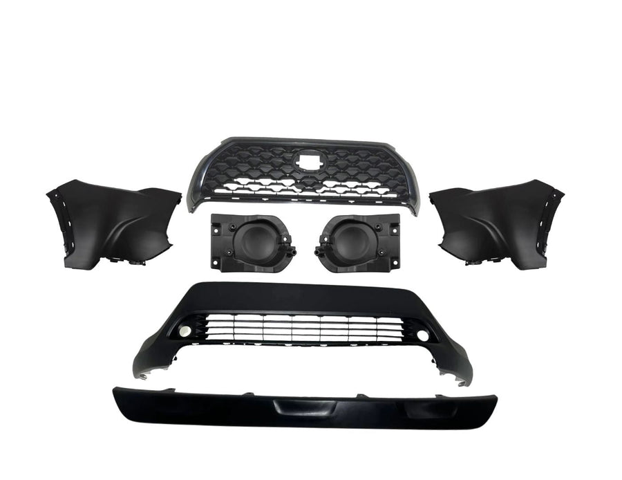 2022 2023 2024 2025 2026 Toyota Corolla Cross Front Bumper Grille Gloss Black Lower Grille Valance Black 7pcs Set