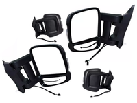 2014-2026 Ram Promaster Front Door Left Driver Right Passenger Power Side Rear View Mirror Long Arm Signal Heated Power Mirror Manual Fold Set - Bumper & Body Parts