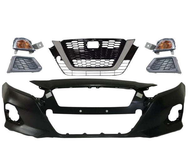 2019 2020 2021 2022 Nissan Altima Front Bumper Cover Grille Turn Signal Light Fog Cover Complete