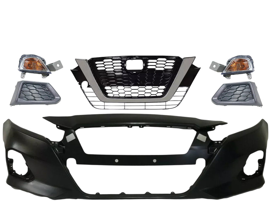 2019 2020 2021 2022 Nissan Altima Front Bumper Cover Grille Turn Signal Light Fog Cover Complete