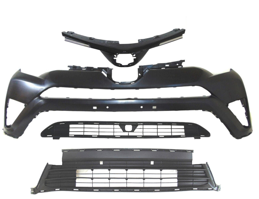 2016 2017 2018 Toyota Rav4 Front Bumper Cover Grille Complete Bumper Kit