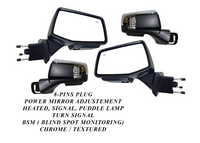 2019-2026 Chevrolet Silverado Front Door Power Side Rear View Mirror Heated Turn Signal Puddle Lamp Power Mirror Adjustment With BSM ( Blind Spot