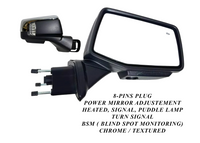2019-2026 Chevrolet Silverado Right Passenger Front Door Power Side Rear View Mirror Heated Turn Signal Puddle Lamp Power Mirror Adjustment With BSM