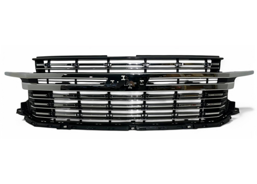 2021 2022 2023 2024 Chevrolet Suburban Tahoe Premier Grille Front Bumper Upper Grille With Camera Option Chrome