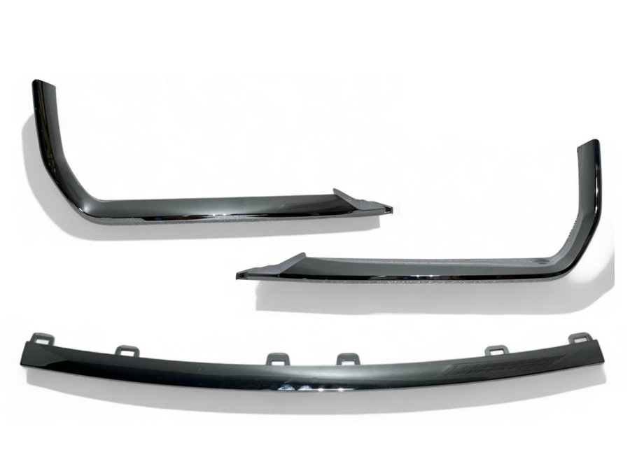 2022 2023 2024 GMC Terrain Denali Left Right Center Front Bumper Lower Chrome Molding Trim 3-Pcs