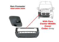 2014 2015 2016 2017 2018 Ram Promaster 1500 2500 3500 Right Front Bumper Side End Cap Cover With Flare & Center Middle Cover Gray