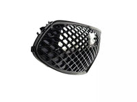 2022-2023 Genesis G70 Front Bumper Upper Grille With Camera Option & Sensor Holes Gloss Black - Bumper & Body Parts
