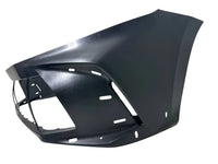 2025 Toyota Camry SE Front Bumper Cover Without Sensor Holes With Upper Lower Grille Side Molding Trim Brackets Gloss Black Set - Bumper & Body Parts