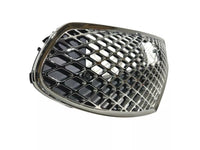 2022-2023 Genesis G70 Front Bumper Upper Grille With Camera Option & Sensor Holes Dark Chrome - Bumper & Body Parts