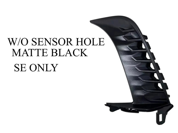 2025 Toyota Camry SE Left Front Bumper Side Molding Trim W/o Sensor Hole Matte Black