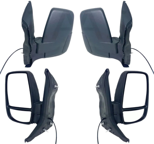 2015 2016 2017 2018 2019 2020 2021 2022 2023 2024 Ford Transit Front Left Right Door Side Rear View Mirror Short Arm Set Driver Passenger